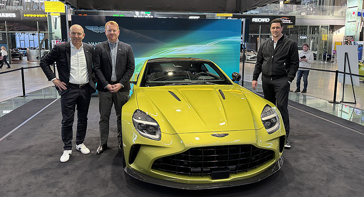 Anzeigen des neuen Aston Martin Vantage - zu sehen am 09.+10.03.2024 in der Motorworld M&uuml;nchen (&copy;Foto:Martin Schmitz)